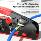 Kebidumei RJ45 Crimp Tool Kit CAT7 Cat6 Cat5 Cat5e 8P6P Crimping Tool Connector Wire Stripping All-in-1 Cable Crimper with Blade