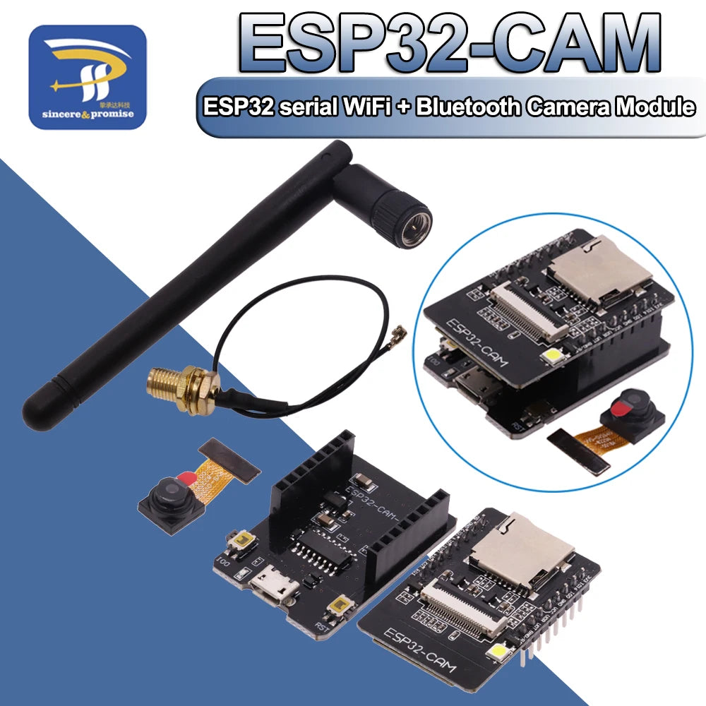 ESP32-CAM WiFi Module 2.4G Antenna ESP32S to WiFi ESP32-CAM-MB Development Board 5V Bluetooth With OV3660 Camera Module DIY