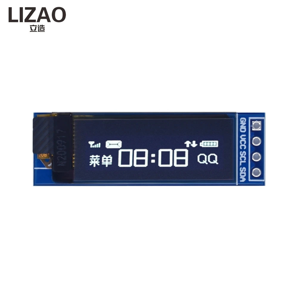 128x32 OLED Screen Module 0.91" Blue White LED LCD Display IIC I2C Communication Board