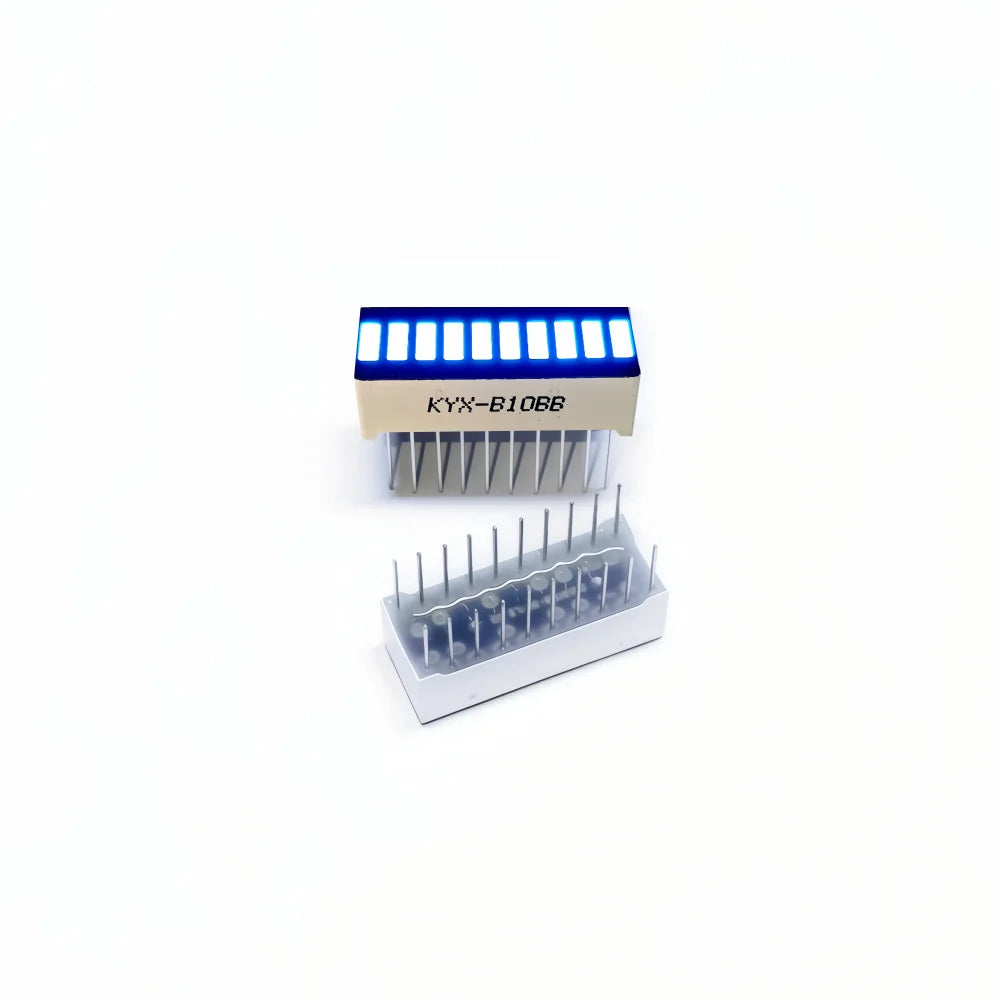 10pcs Multi-Color LED Display Bargraph Light 10 Segments Red Blue Yellow White Green Single Color Battery Level Bar Graph DIY