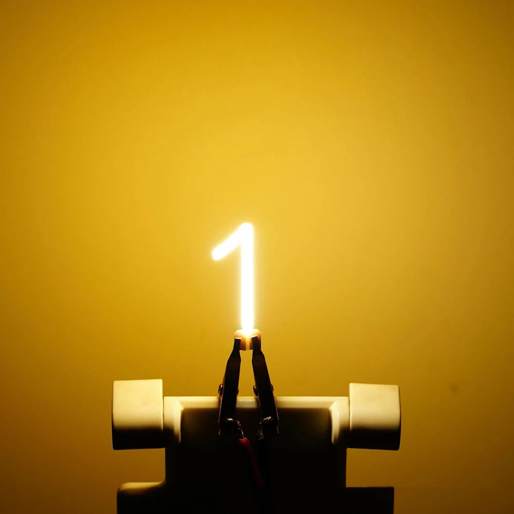 26 Letters A-Z  0-9 Numbers DIY COB Led Filament Symbols for Custom Signs 3V Decoration Retro Edison Bulb Lamp Parts LED Decor