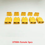 XT90S XT90-M/F Connectors Spark-Resistant Male/Female Connectors for Battery, ESC and Charger Cables