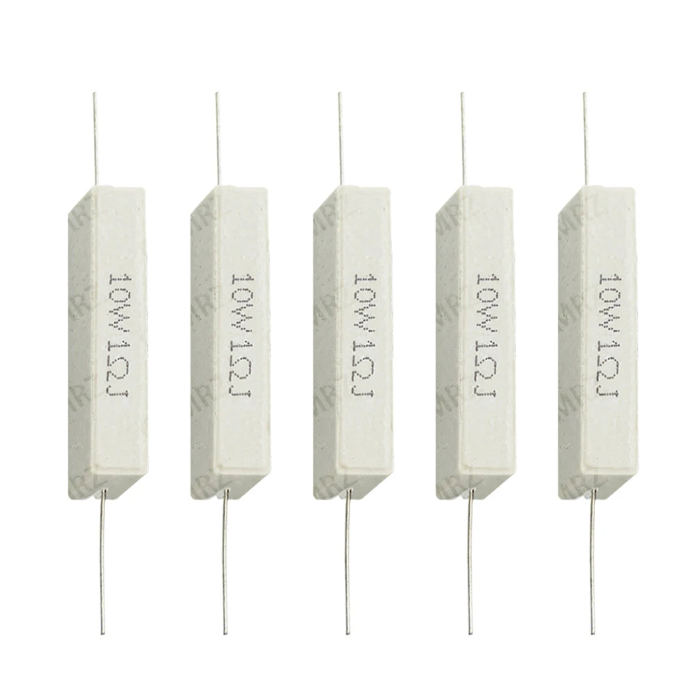 10PCS Cement Wirewound Resistor 5W 10W Non-Inductive BPR56 Series 0.01R–10K  10W 2R 10W 100R 5W 0.25R