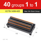 ENMG Spring terminals Save Wiring Split Terminal Block ECTB 10A Power Splitter PLC Terminal Block One to One One One to One10~64