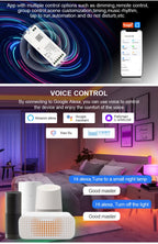 RGB-IC COB LED Strip with Tuya Wifi Controller 2.4G Remote Alexa Google Home Rainbow Color Addressable LED Tape 10m 20m 25m Kit