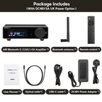 AIYIMA A80 Upgraded TPA3255 DAC Bluetooth PFFB Stereo Power Amplifier 300Wx2 Class D HiRes Digital Amp RCA TRS OPT COA USB Input