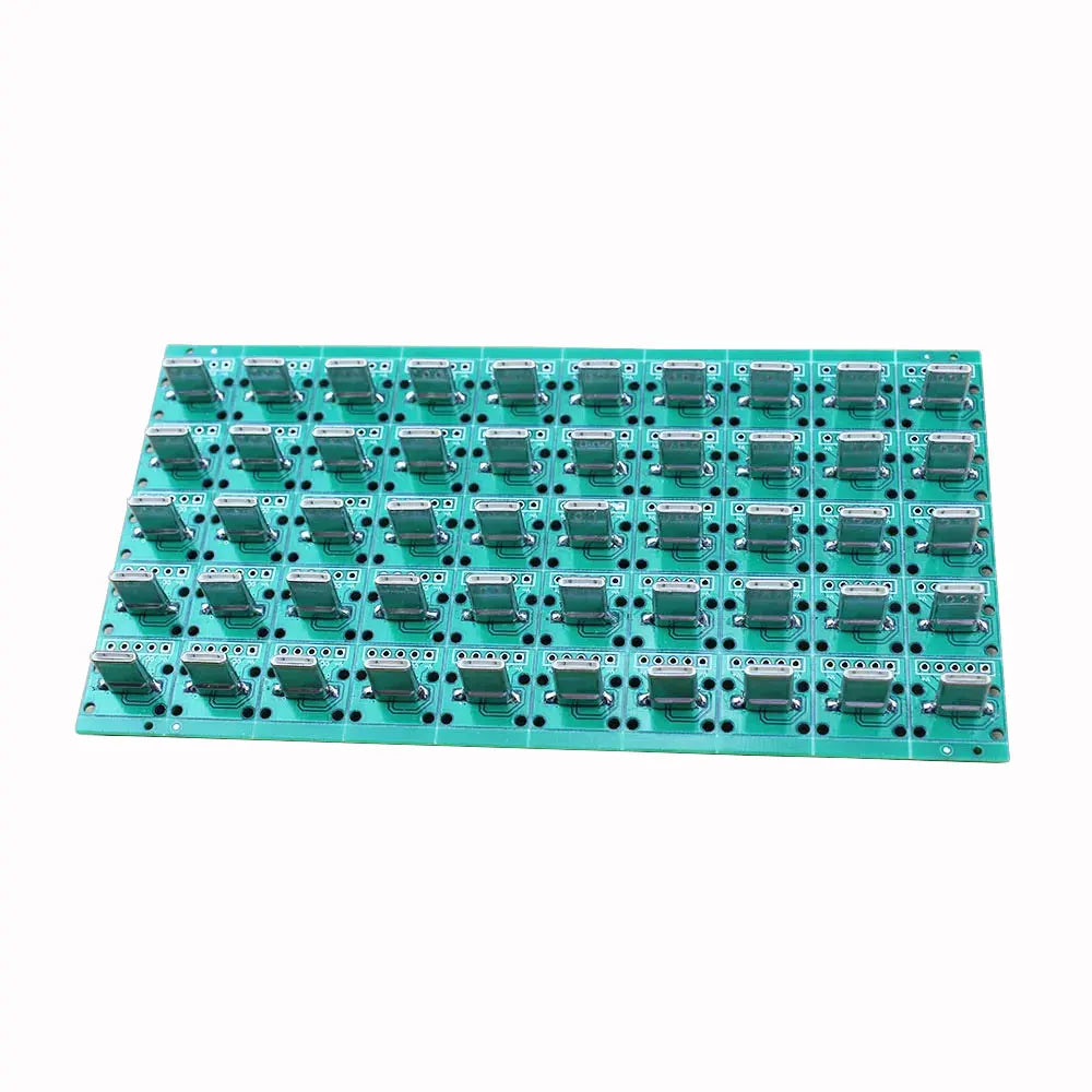 1pc Test Board Vertical DIP Type C USB Male Connector Interface 2.54mm PCB Converter Adapter Breakout Board Flat Port