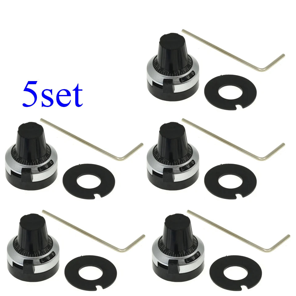 WXD3-13 3590S 4mm 6mm 6.35mm Potentiometer Precise Dial  knob  with locking  3590 Knob hat Kit