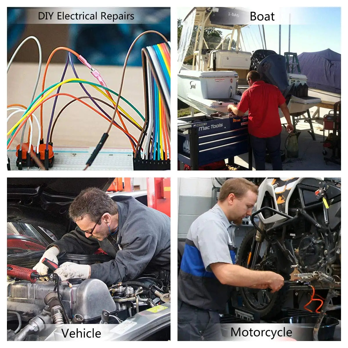 20/50/100PCS Male Female Heat Shrink Spade Crimp Terminal Waterproof Insulated Butt Electrical Wire Connector Cable Terminal Kit