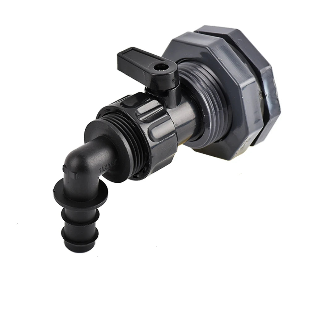 Rain Barrel Overflow Kit, 3/4 Inch Rain Barrel Valve, Barbed Fittings Connectors Tee Elbow Water Pipe Fittings