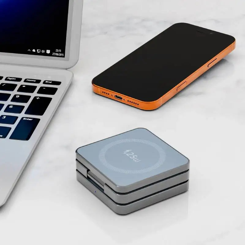3 in 1 Qi2.2 25W Folding Wireless Charger For iPhone HUAWEI Samsung Portable Magnetic Wireless Phone Charging Station
