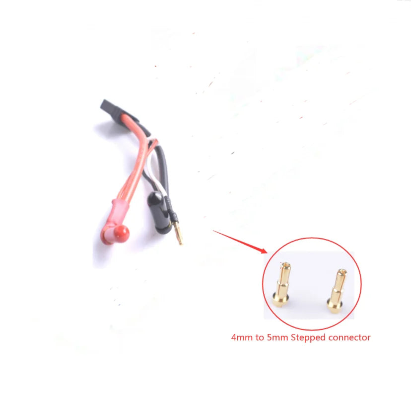Hardcase Lipo Harness 2S JST XH Balance XT60 Tamiya Deans EC3 EC5HXT TrX Plug to 90 Degree 4.0/5.0mm Bullet Connector with Cover