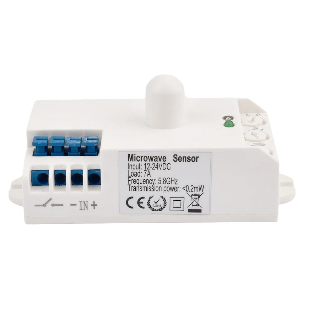 Microwave Radar Sensor Light Switch Body Motion SK-807K-DC DC 12V-24V 5.8GHz With Shell
