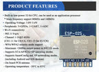 ESP-02S Serial Wireless 2.4G Wifi Module Transceiver for Smart Home Industrial IoT 1Mbit Compatible ESP8266 ESP 02S