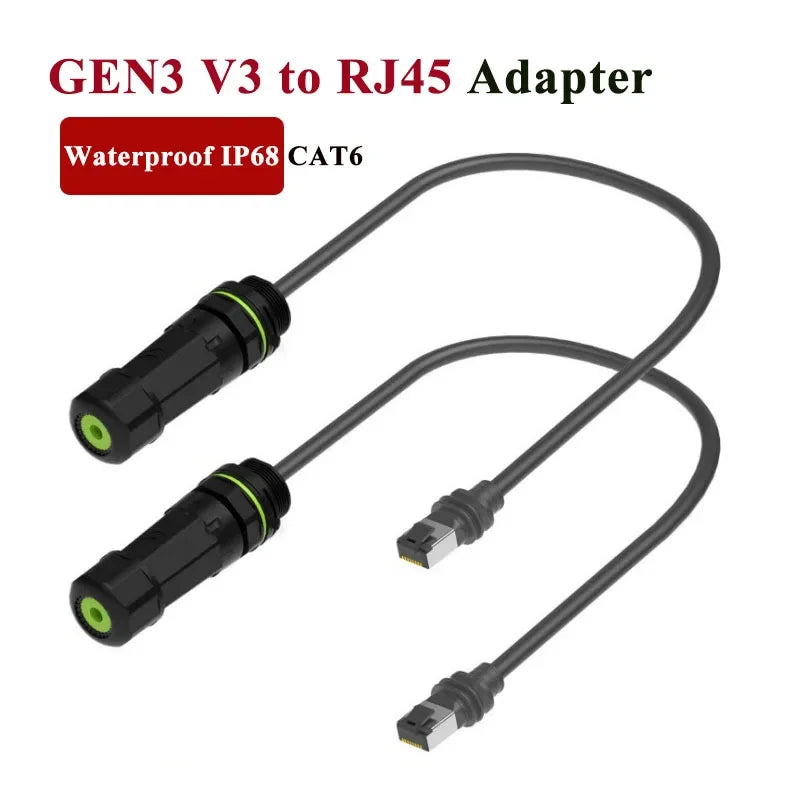 For Starlink Gen3 to RJ45 Ethernet Adpater Connector IP68 Waterproof for SPX Extender Mini GEN3 V3 CAT6 Gigabit Cable Connector