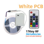 3AA Battery Power RGB Led Strip Light 5V 5050 with 3/17/24Key Remote Control Flexible Tape Waterproof Led Light TV Backlight