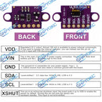 VL53L0X Time-of-Flight (ToF) Laser Ranging Sensor Breakout 940nm GY-VL53L0XV2 Laser Distance Module I2C IIC 3.3V/5V for arduino