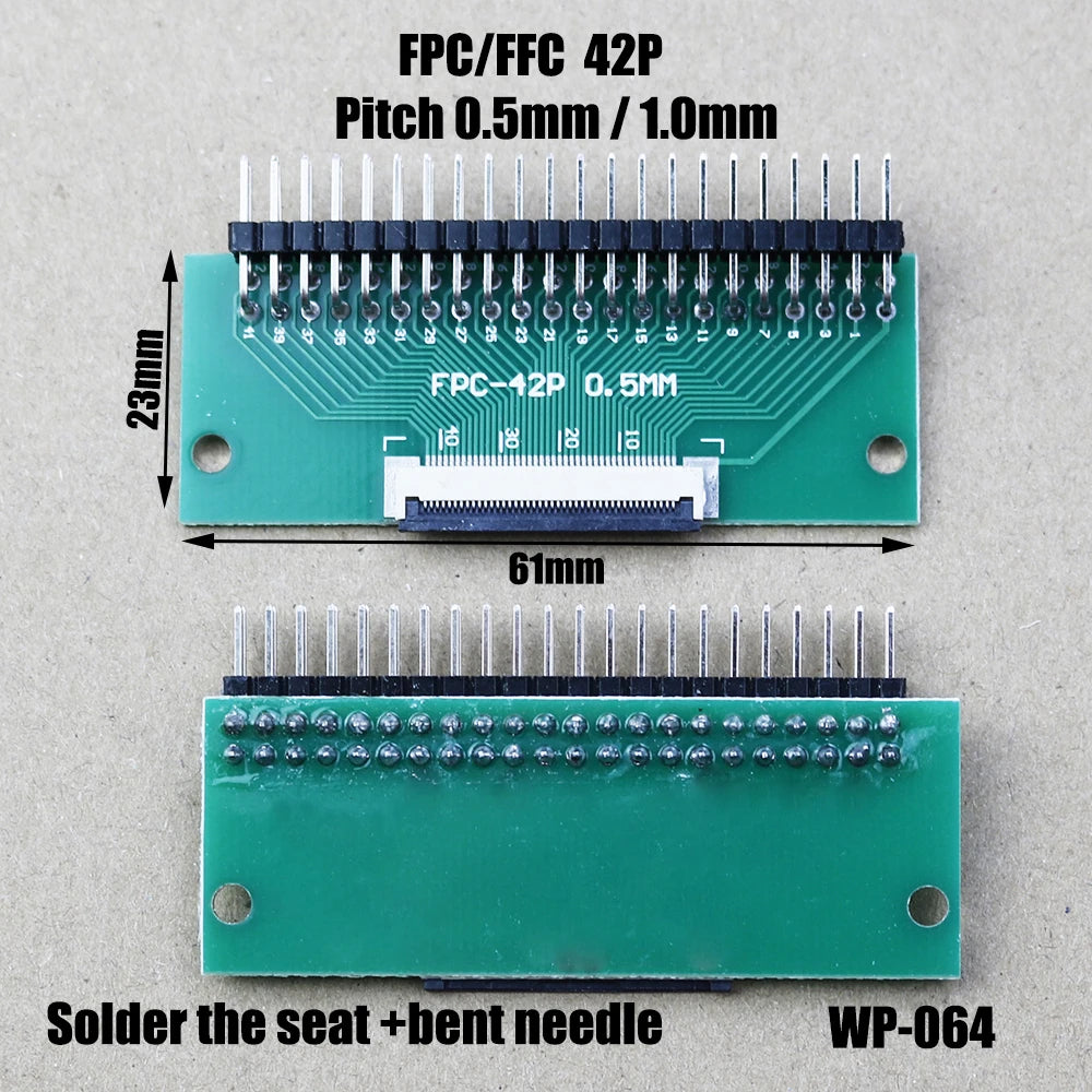 1pcs 4/6/8/10/12/15/16/18/20/22/24/26/30/34/36/40/42/45/50/56 Pin FPC/FFC Adapter Board 0.5mm To 2.54mm Connector