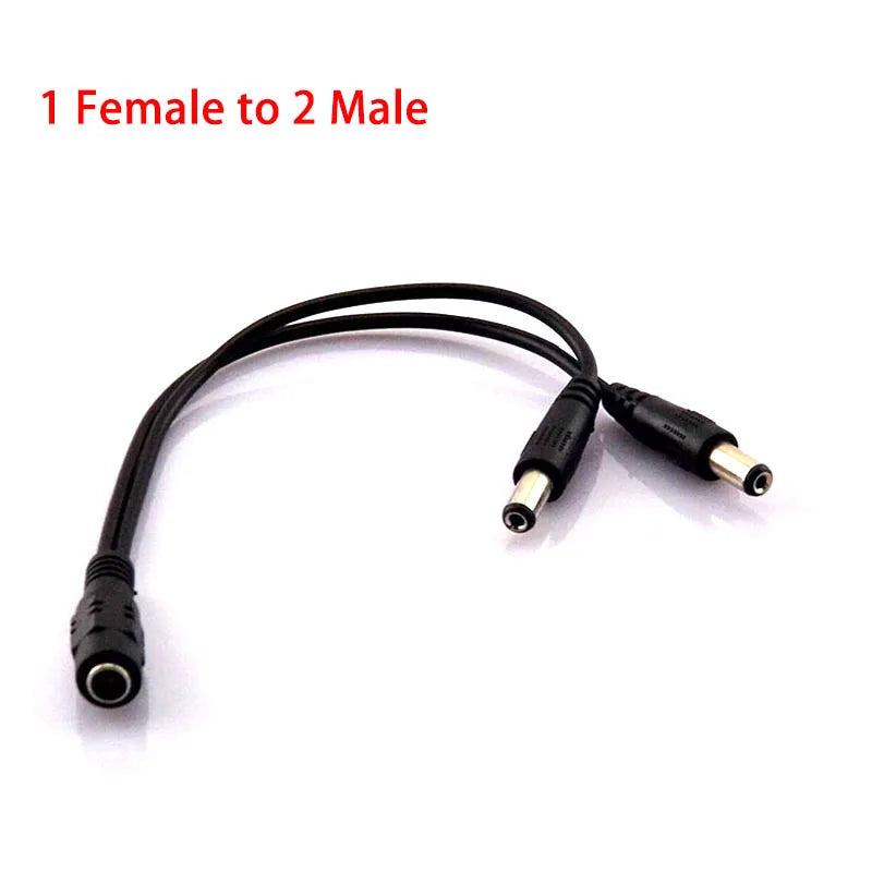 12V DC Power Supply 1 Female to 2 3 4 5 8 Male way Splitter Plug extension Cable cord connector 5.5*2.1mm for Led strip light