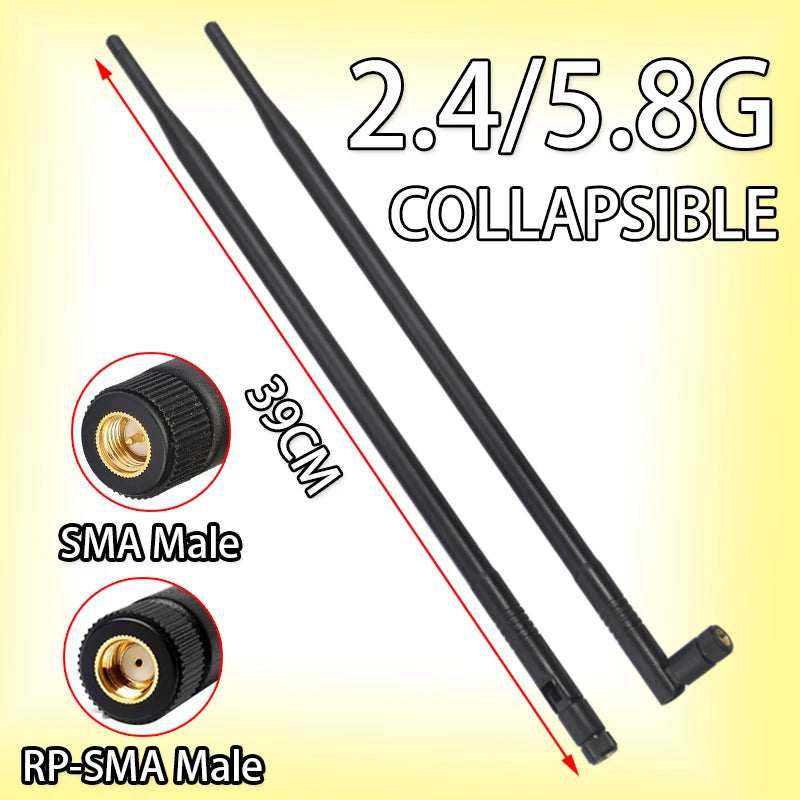 2.4/5.8G WIFI Antenna, High-Gain Router RP SMA, External Signal Enhancement Receiving Bluetooth Antenna