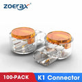 ZoeRax 100PCS K1 K2 K3 Connector Wire Splice Connector RJ45 RJ11 Wiring Ethernet Telephone Cable Cord UY2 Network Cable Terminal