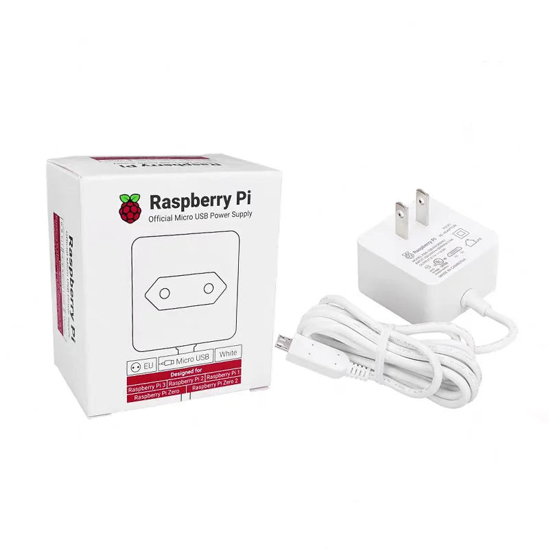 Official Power Adapter for Raspberry Pi 3 Model B+ 5.1V 2.5A Power Charger with US UK EU Plug Charger for RPI 2B 3B 3B+ Zero