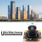 ELP 16MP IMX298 USB Camera Module 120° Low Distortion Wide Angle UVC Webcam for OCR Document Scanning