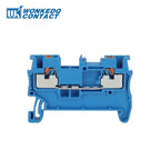 PT-1.5 Push-in Electrical Terminal Block, Din Rail Wire Connector, Spring Feed-Through Strip Cable Plug PT1.5,  1.5mm