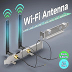 2.4GHz 5G 5.8GHz Wifi Antenna SMA Male to I-P-E-X-1 Coaxial Cable for M.2 NGFF Intel Wireless Network Card WiFi Adapter LaptopI