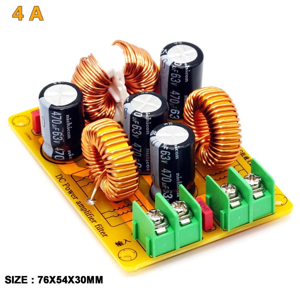 2A 4A 10A 20A DC LC Low Pass Power Filter EMI EMC 12V 24V CAR Audio High-Frequency Noise Filter Switching Power Supply Ripple
