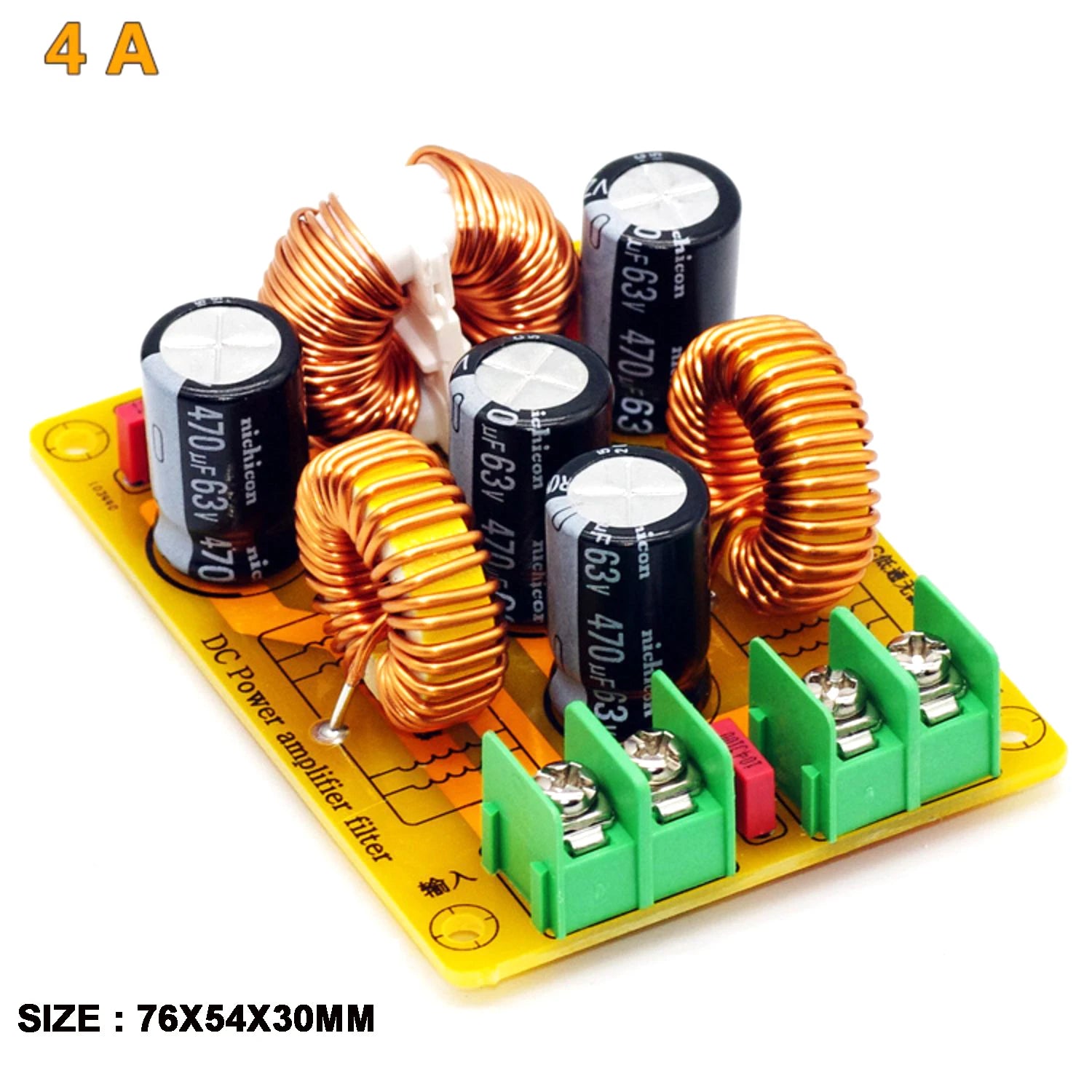 2A 4A 10A 20A DC LC Low Pass Power Filter EMI EMC 12V 24V CAR Audio High-Frequency Noise Filter Switching Power Supply Ripple