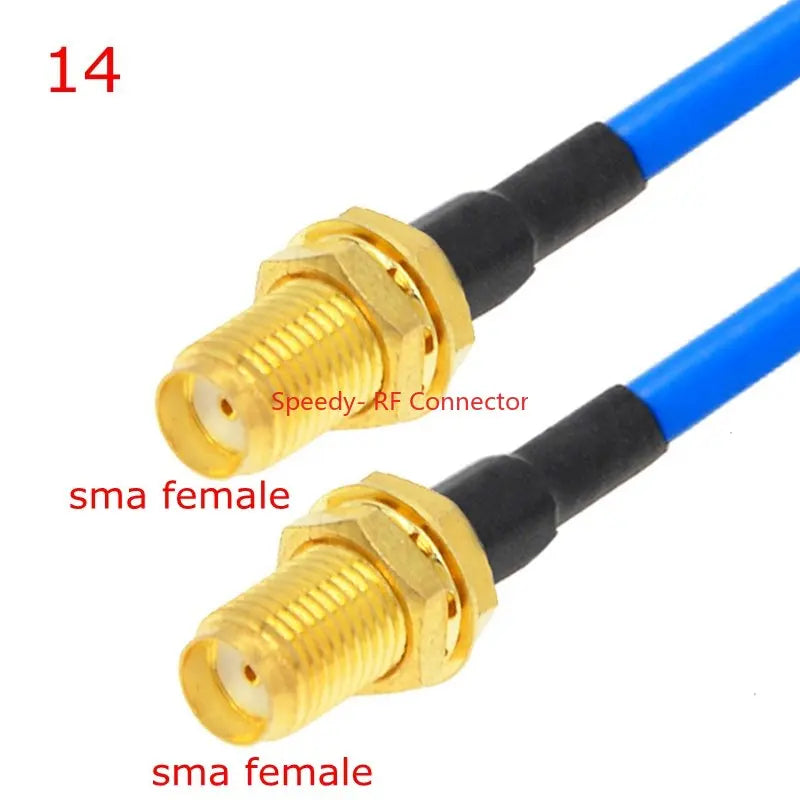 RG405 Coax Cable SMA To SMA Male Female Connector RPSMA To SMA Right Angle Crimp for RG405 High Frequency Test 50ohm Fast Brass