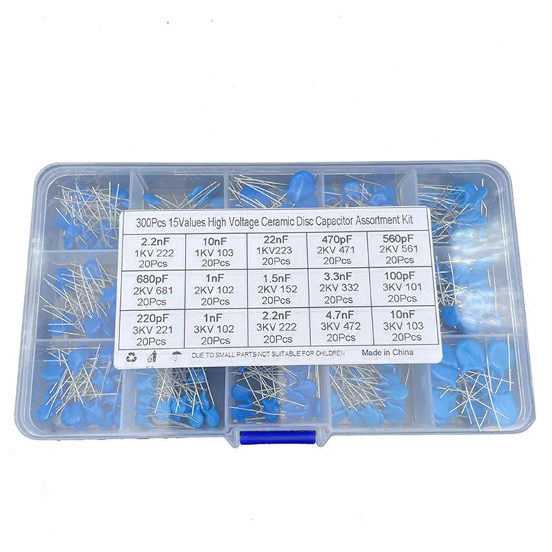 1KV 2KV 3KV High Voltage Ceramic Capacitor KIT 5PF 30PF 47PF 56PF 100PF 220PF 1NF 2.2NF 3.3NF 4.7NF 10NF 100NF 471 222 223 103