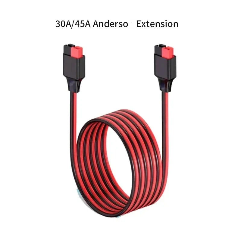 12AWG 30A Plug Connector Cable Solar Male to Female Connection Cord Outdoor Energy Storage Electric Vehicles Power Adapter