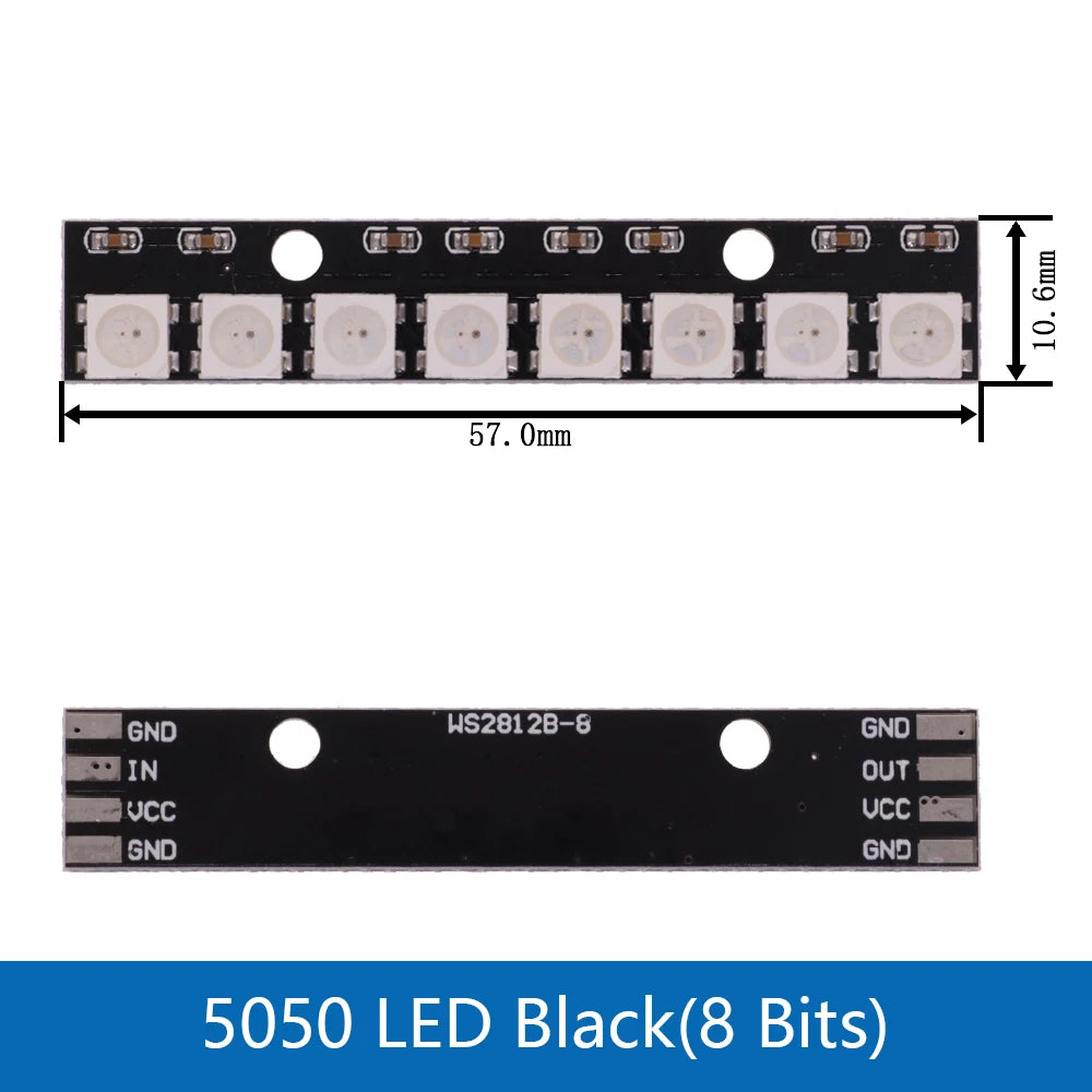 5V 1Bit 3 4Bit 7 8Bit 9 12Bit 16Bit 24Bit 32Bit 64 Bits WS2812 5050 RGB LED Ring Lamp Light + Integrated Drivers For Arduino Diy
