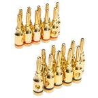 20/8Pcs 24k Gold-Plated Banana Plugs 4mm Audio Speaker Connectors for Musical Cables & Speaker Jacks Durable Pin Plugs