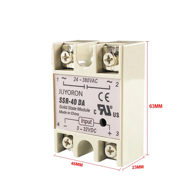 SSR-25DA SSR-40DA SSR-60DA SSR-25AA 40AA 40DD Solid State Relay SSR 10A 25A 40A 60A Module Relay for PID Temperature Control