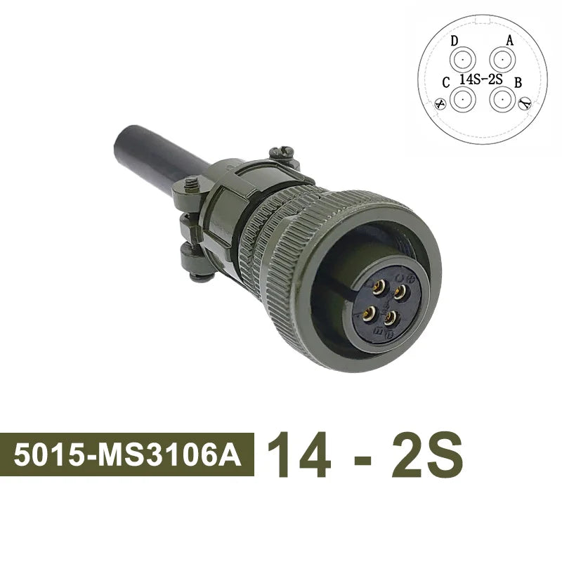 MIL STD Circular Connector MS3102A 14S-2 14S-5 14S-6 MIL-C 5015 Military Specification Connectors MS3106 MS3108 Plug&Socket