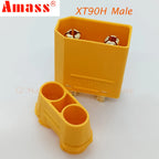 Original Amass XT90E-F Battery Connector XT90E Female Plug Gold-plated XT90 Mountable Connector Plug  Yellow Socket