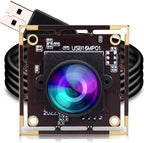 ELP 16MP USB Camera Module Wide Angle PC Webcam with Micro Distortion Lens IMX298 Industrial Lightburn Camera for Raspberry Pi