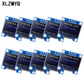 10pcs 0.96 Inch OLED Display Module I2C IIC SPI Serial 128X64 SSD1315 LCD 4Pin White/Blue/Yellow Blue For Arduino LED Display