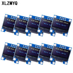 10pcs 0.96 Inch OLED Display Module I2C IIC SPI Serial 128X64 SSD1315 LCD 4Pin White/Blue/Yellow Blue For Arduino LED Display