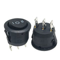 5/10 PCS KCD1-105 20mm Round Rocker Switch 3 Pin SPDT ON-OFF-ON Black Car Boat Automotive Toggle Switch