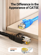AMPCOM CAT5e RJ45 Connector 8P8C Modular Ethernet Cable RJ 45 Ends Ethernet Cable Crimp Connectors UTP Network Plug
