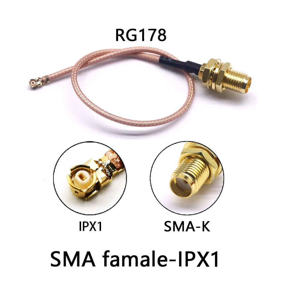 RF wireless IPX/SMA-JJ coaxial test line IPX4 to SMA male high-quality 0.81/RG1.13/RG178 router modification line