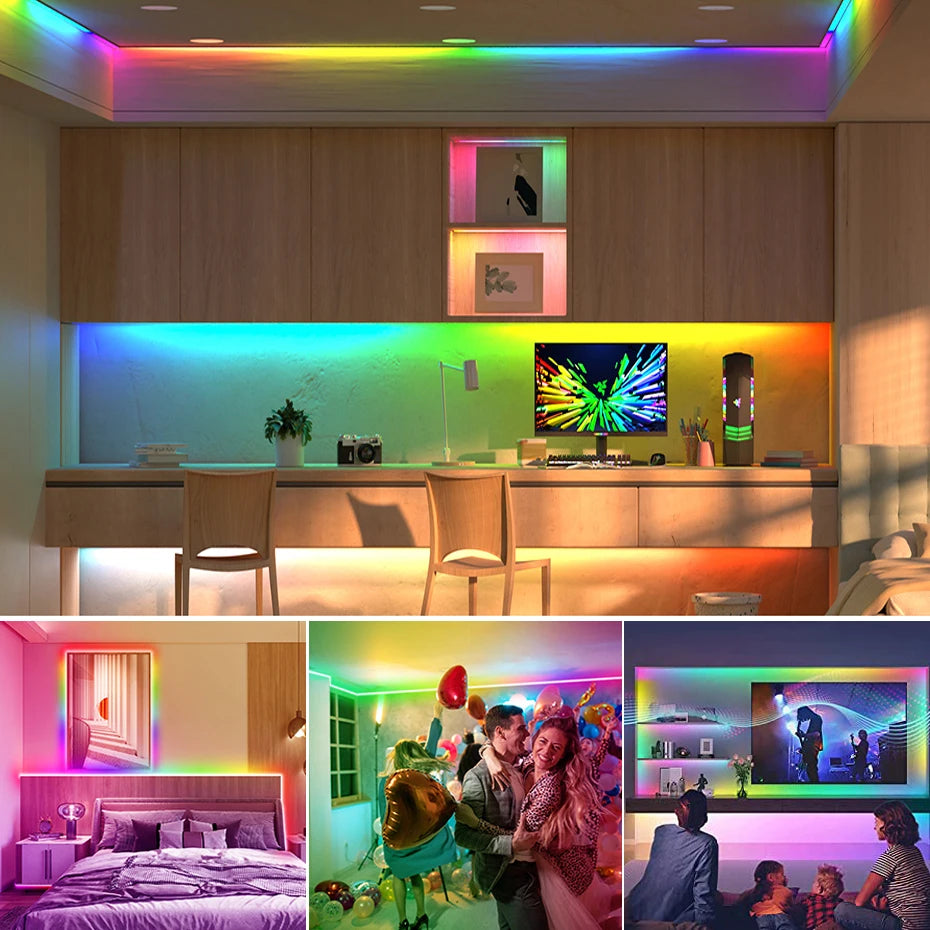 1M 2M 3M 4M 5M COB 24V RGBIC Led Strip 720Leds/M Wifi Bluetooth Infrared Remote Control Flexible Led Tape Lamp Room Decoration