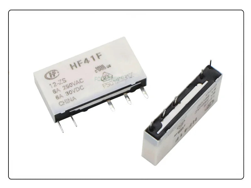 5/10 Sets Slim Relay HF41F 5V 12V 24VDC With Relay Base 41F-1Z-C2-1 LED & Circuit Protection DIN Rail Ulitra-thin Relay Modules