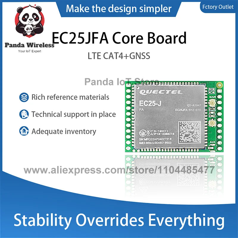 Quectel EC25-JFA Module EC25JFA 4G Development Core Board LTE CAT4 GNSS with GPS Global Band Graphics Card Processor Compatible