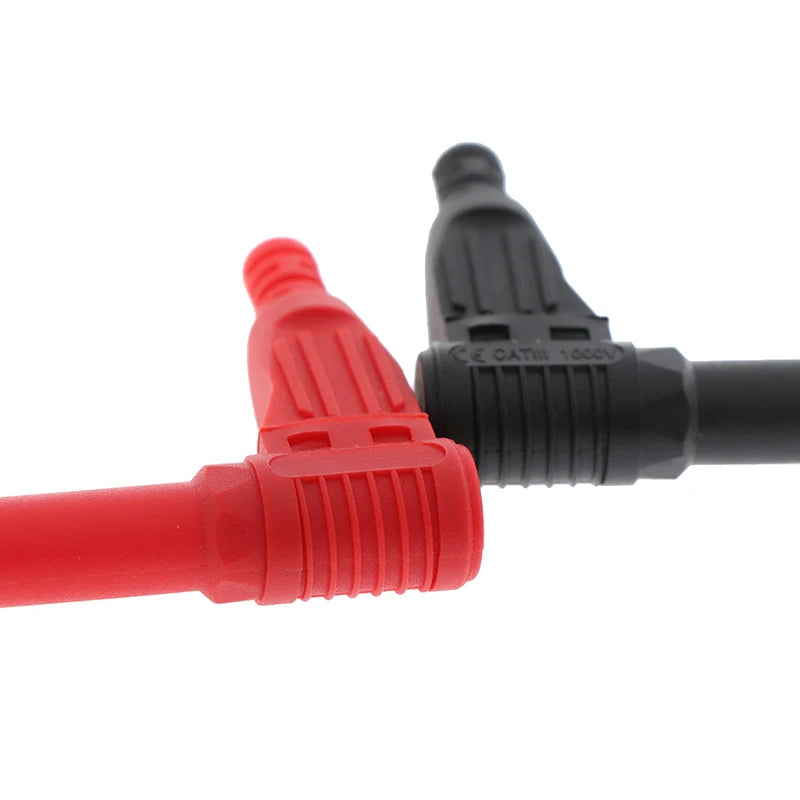 2Pcs Hot New 4mm Male Right Angle Insulation Wire Solder Type DIY Banana Plug Connectors Multimeter Test