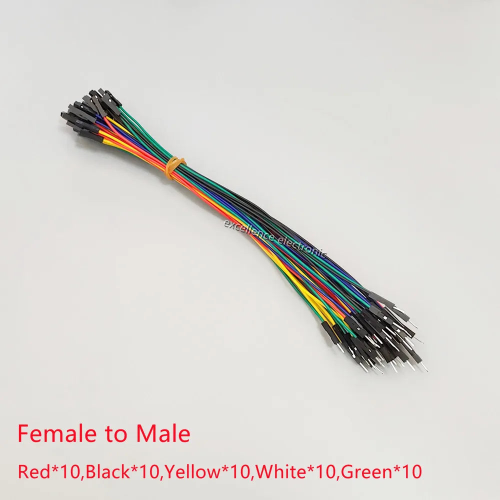 50-300pcs Breadboard Dupont Cable For Arduino Line 2.54mm Male Female Dupont 10cm 20cm 30cm Jumper Wire  DIY 1P Connector